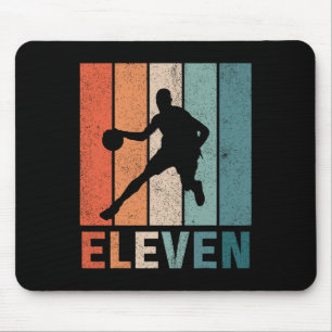 11e Verjaardag Retro Basketbal Liefhebbers Jongens Muismat