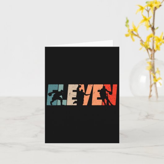 11e verjaardag Retro Bysketbyll 11 jaar oude jonge Kaart (Gele Bloem)