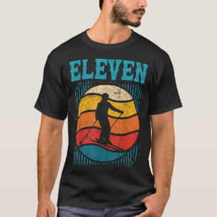 11e Verjaardag Retro Skiën 11 Jaar Oude Jongens Gi T-shirt