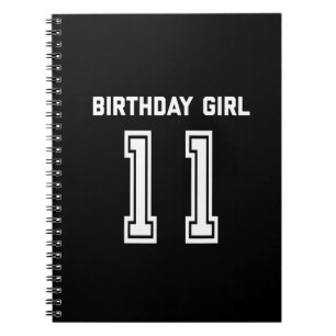 11e verjaardag Shirt cadeau 11 jaar oud meisje Notitieboek