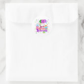 11e verjaardag Sleepover Ronde Sticker (Tas)