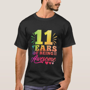 11e Verjaardag Tie Dye 11 Jaar Oud 11 Meisje Jaar  T-shirt