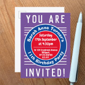 11e verjaardag van het kind uitnodiging briefkaart