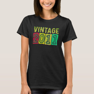 11e verjaardag voor jongens meisjes Vintage 2011 G T-shirt