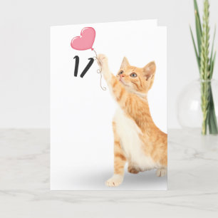 11e verjaardagstablet kat kaart