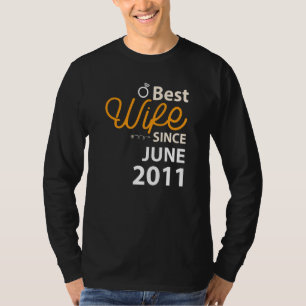 11e weddenschap Jubileum Beste vrouw sinds juni 20 T-shirt