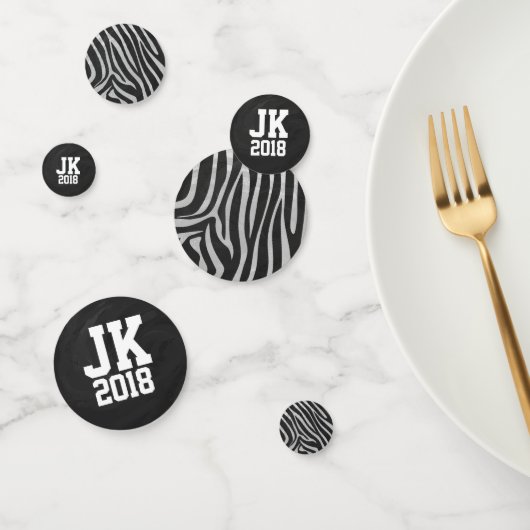 11of12 Gepersonaliseerde Zebra-Stippen Confetti (Groep)