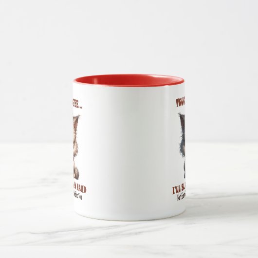 11oz Accent Mug "Touch My Coffee" Chat Mug (Centre)