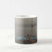 11oz mok met "stenig strand"-afbeelding (Center)