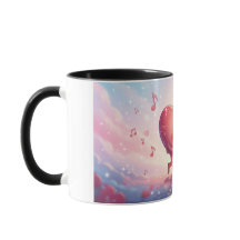 11oz Mug Kissing Hearts “Love Notes” Cute mug