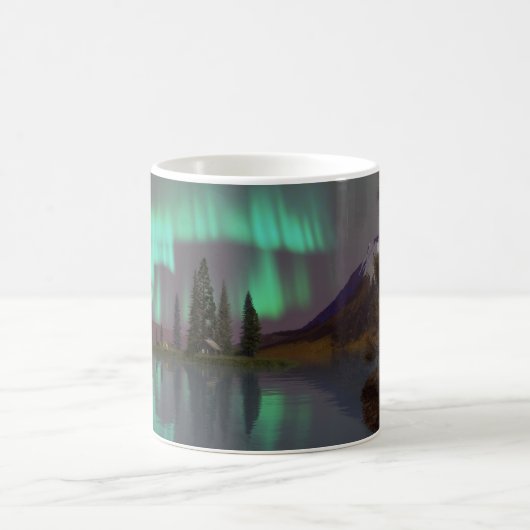 11oz mug with "Aurora Halo" image Koffiemok (Center)