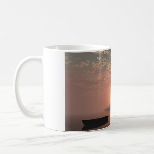 11oz mug with "Misty Island" image (Gauche)