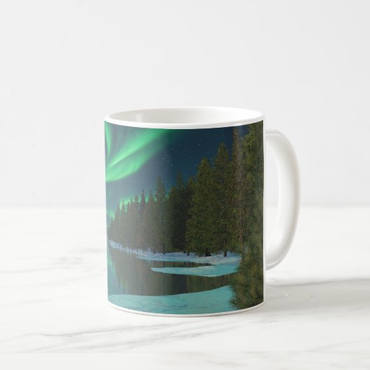 11oz mug with "Winter Lights (2025)" image Koffiemok (Voorkant rechts)