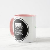 11oz roze/groen mok (Voorkant links)