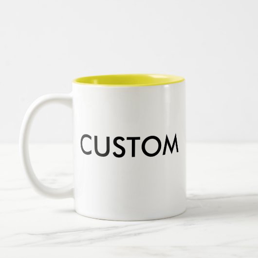 11oz tasse à deux tons faite sur commande - JAUNE (Gauche)
