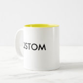 11oz tasse à deux tons faite sur commande - JAUNE (Devant gauche)