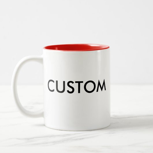 11oz tasse à deux tons faite sur commande - ROUGE (Gauche)
