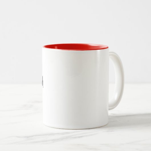 11oz tasse à deux tons faite sur commande - ROUGE (Devant droit)