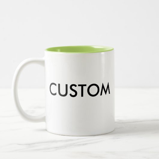 11oz tasse à deux tons faite sur commande - VERT (Gauche)