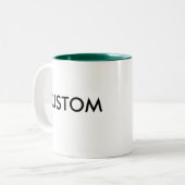 11oz tasse à deux tons faite sur commande - VERT (Devant gauche)