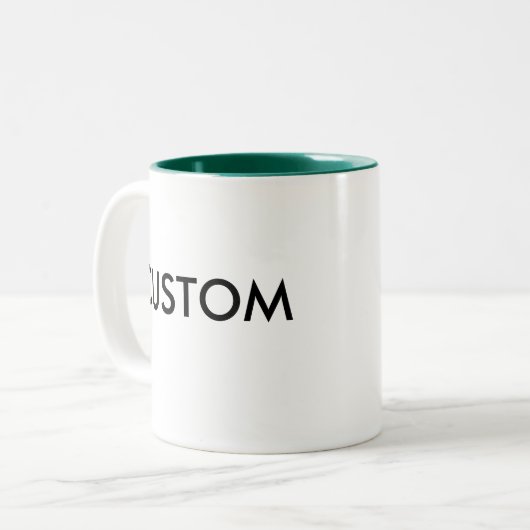 11oz tasse à deux tons faite sur commande - VERT (Devant gauche)