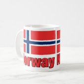 11oz White Porcelan Mok Flag/Noorwegen (Voorkant links)