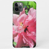 11Pro Max Hibiscus rose avec Coque iphone Raindrops (Dos)