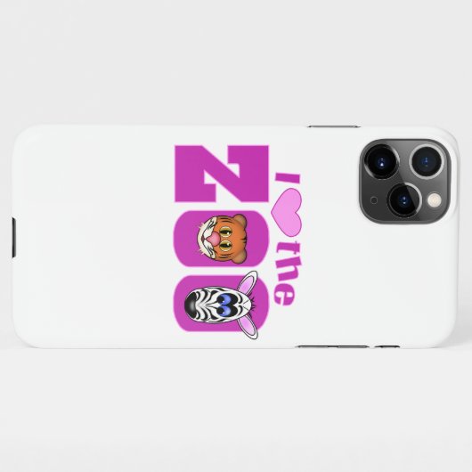 11Pro Max J'aime le coque iphone Zoo (Dos Horizontal)