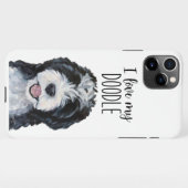 11Pro Max J'aime mon coque iphone Doodle (Dos Horizontal)