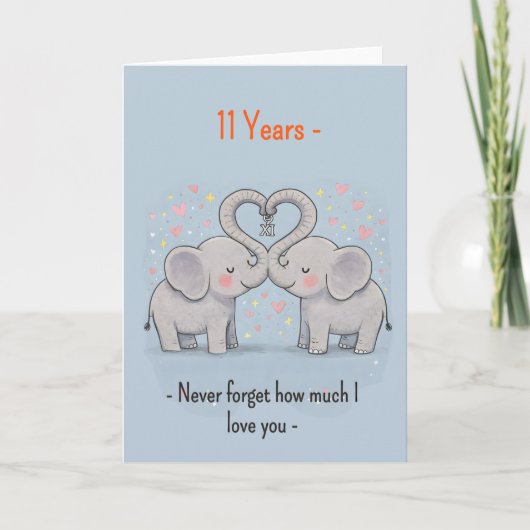 11th anniversary Elephants never forget Kaart (Voorkant)