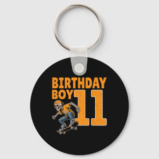 11th Birthday Boy 11 Years Old Skateboard Skateboa Sleutelhanger