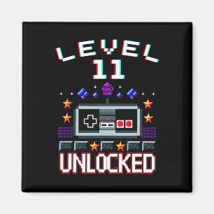 11th Birthday Boy Level 11 Ontgrendeld Grappige Vi Magneet