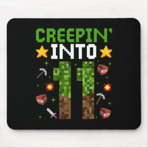 11th Birthday Gamer Pixel Creepin’ Into 11 Video G Muismat