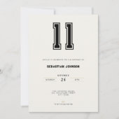 11th Birthday Invitation - Minimal Sport Style (Devant)