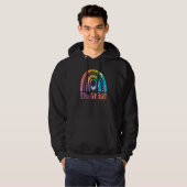 11th Grade Tie Dye Rainbow First Day Of Schoo Back Hoodie (Voorkant volledig)