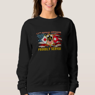 11th Signal Brigade Army Signal Corp Amerikaanse v Trui