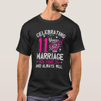 11th Wedding Anniversary Matching Couple Men Women T-shirt