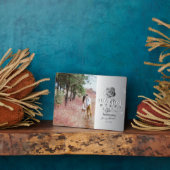 11th Wedding Jubileum Aangepast fotostaal Roos Fotoplaat (Zijkant)