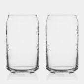 11th Year Wedding Anniversary Steel Rose Can Glass Blikvorm Glas (Rechts)