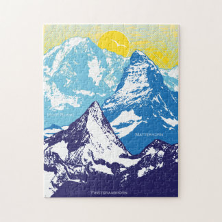 11x14 Alpenpieken Puzzle for Colorblind People Legpuzzel