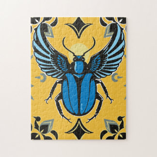 11x14 Art Deco Scarab Puzzel voor kleurenblinden Legpuzzel
