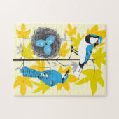 11x14 Blauwe Jays Puzzel voor Kleurblinden (Horizontaal)