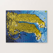 11x14 Cheetah Pair Puzzle pour les personnes aveug (Horizontal)