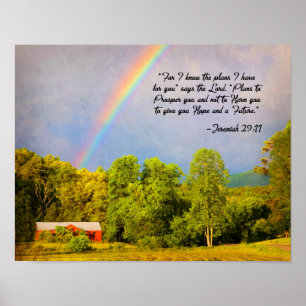 11x14 Druk - Jeremiah 29:11... want ik ken de plan Poster