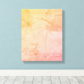 11x14-inch perzikkleurig, roze, geel Abstract mode Canvas Afdruk (Insitu (Houten vloer))