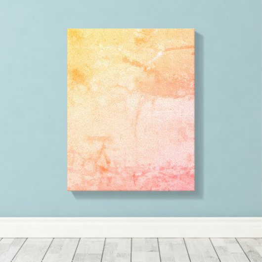 11x14-inch perzikkleurig, roze, geel Abstract mode Canvas Afdruk (Insitu (Houten vloer))