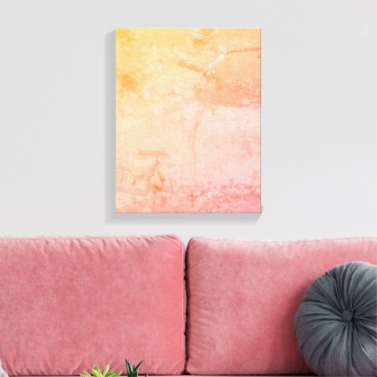 11x14-inch perzikkleurig, roze, geel Abstract mode Canvas Afdruk (Insitu (Woonkamer))