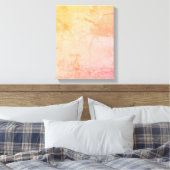 11x14-inch perzikkleurig, roze, geel Abstract mode Canvas Afdruk (Insitu (Slaapkamer))