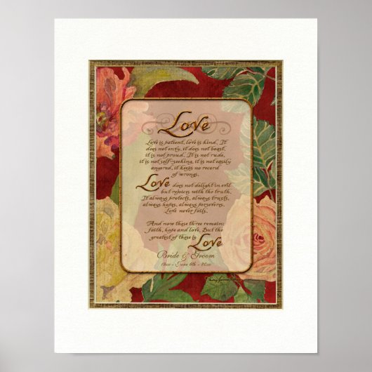 11x14 Jubileum, Love Chapter 1 Corinthians 13 Poster (Voorkant)