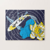 11x14 Koi et Lotus Puzzle pour les personnes aveug (Horizontal)